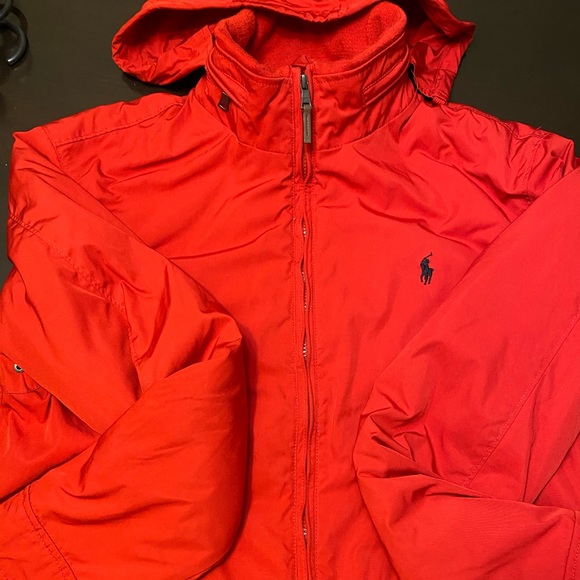 red polo jacket men's